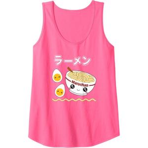 image:imageMaruchan Instant Lunch Cute Ramen Japanese Style Logo Tank TopNeon Pink