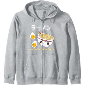 image:imageMaruchan Instant Lunch Cute Ramen Japanese Style Logo Zip HoodieHeather Grey
