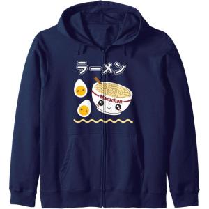 image:imageMaruchan Instant Lunch Cute Ramen Japanese Style Logo Zip HoodieNavy Blue