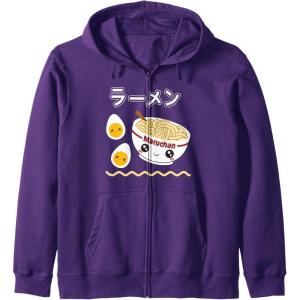 image:imageMaruchan Instant Lunch Cute Ramen Japanese Style Logo Zip HoodiePurple