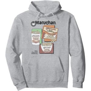 image:imageMaruchan Instant Lunch Different Presentations Panel Art Pullover HoodieHeather Grey