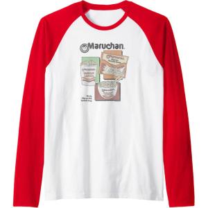 image:imageMaruchan Instant Lunch Different Presentations Panel Art Raglan Baseball TeeRedWhite