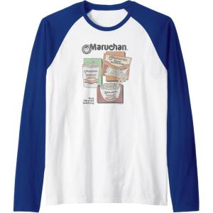 image:imageMaruchan Instant Lunch Different Presentations Panel Art Raglan Baseball TeeRoyal BlueWhite