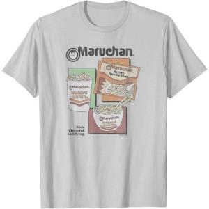 image:imageMaruchan Instant Lunch Different Presentations Panel Art TShirtSilver Grey