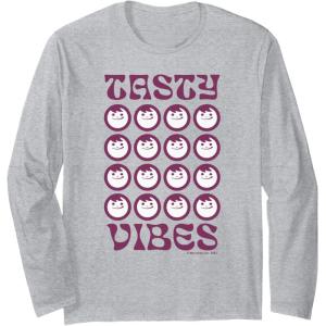 image:imageMaruchan Instant Lunch Groovy Tasty Vibes Grid Logo Long Sleeve TShirtHeather Grey