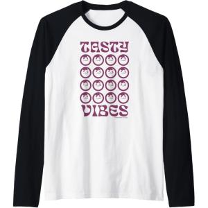 image:imageMaruchan Instant Lunch Groovy Tasty Vibes Grid Logo Raglan Baseball TeeBlackWhite