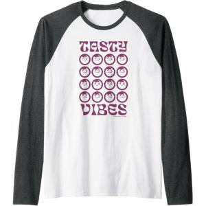 image:imageMaruchan Instant Lunch Groovy Tasty Vibes Grid Logo Raglan Baseball TeeDark Heather GreyWhite