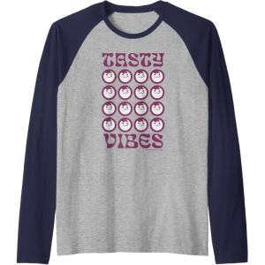 image:imageMaruchan Instant Lunch Groovy Tasty Vibes Grid Logo Raglan Baseball TeeNavy BlueAthletic Heather