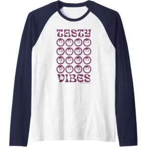 image:imageMaruchan Instant Lunch Groovy Tasty Vibes Grid Logo Raglan Baseball TeeNavy BlueWhite