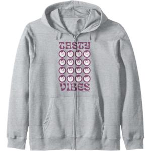image:imageMaruchan Instant Lunch Groovy Tasty Vibes Grid Logo Zip HoodieHeather Grey