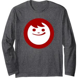 image:imageMaruchan Instant Lunch Happy Face Classic Logo Long Sleeve TShirtDark Heather Grey