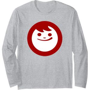 image:imageMaruchan Instant Lunch Happy Face Classic Logo Long Sleeve TShirtHeather Grey