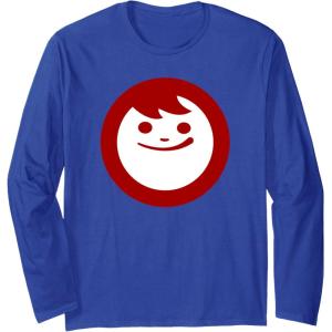 image:imageMaruchan Instant Lunch Happy Face Classic Logo Long Sleeve TShirtRoyal Blue