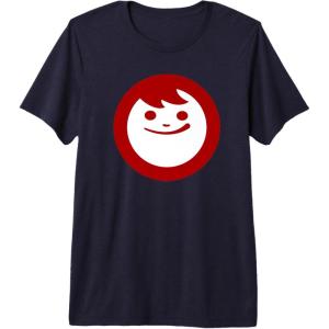 image:imageMaruchan Instant Lunch Happy Face Classic Logo Premium TShirtNavy Blue