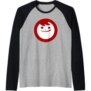 image:imageMaruchan Instant Lunch Happy Face Classic Logo Raglan Baseball TeeBlackAthletic Heather