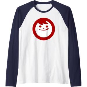 image:imageMaruchan Instant Lunch Happy Face Classic Logo Raglan Baseball TeeNavy BlueWhite