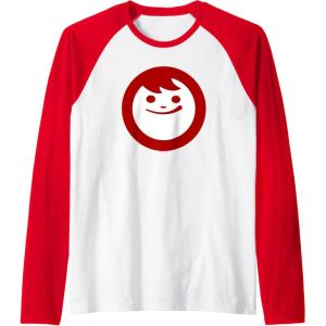 image:imageMaruchan Instant Lunch Happy Face Classic Logo Raglan Baseball TeeRedWhite