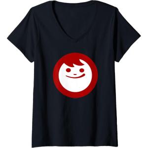 image:imageMaruchan Instant Lunch Happy Face Classic Logo VNeck TShirtBlack