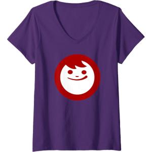 image:imageMaruchan Instant Lunch Happy Face Classic Logo VNeck TShirtPurple