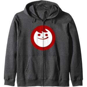 image:imageMaruchan Instant Lunch Happy Face Classic Logo Zip HoodieDark Heather Grey