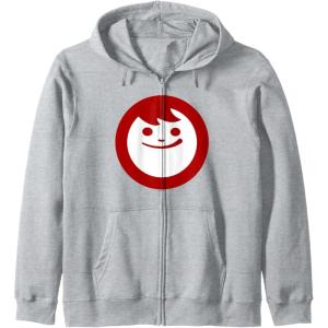 image:imageMaruchan Instant Lunch Happy Face Classic Logo Zip HoodieHeather Grey