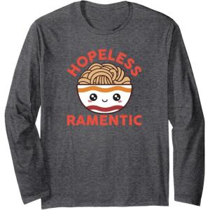 image:imageMaruchan Instant Lunch Hopeless Ramentic Cute Bowl Long Sleeve TShirtDark Heather Grey