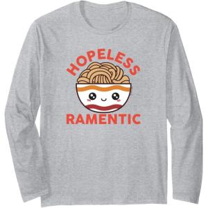 image:imageMaruchan Instant Lunch Hopeless Ramentic Cute Bowl Long Sleeve TShirtHeather Grey