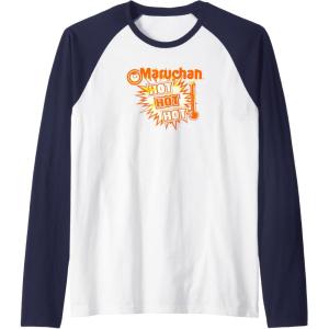 image:imageMaruchan Instant Lunch Hot Hot Hot Thermometer Logo Raglan Baseball TeeNavy BlueWhite