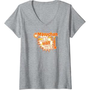 image:imageMaruchan Instant Lunch Hot Hot Hot Thermometer Logo VNeck TShirtHeather Grey