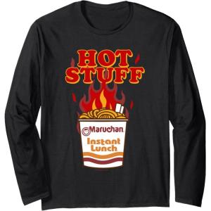 image:imageMaruchan Instant Lunch Hot Stuff Flaming Noodles Retro Shot Long Sleeve TShirtBlack