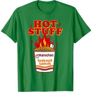 image:imageMaruchan Instant Lunch Hot Stuff Flaming Noodles Retro Shot TShirtKelly Green