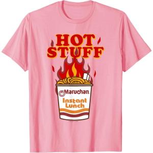 image:imageMaruchan Instant Lunch Hot Stuff Flaming Noodles Retro Shot TShirtPink