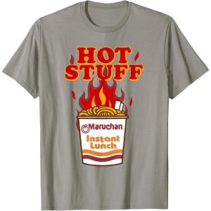 image:imageMaruchan Instant Lunch Hot Stuff Flaming Noodles Retro Shot TShirtSlate Grey