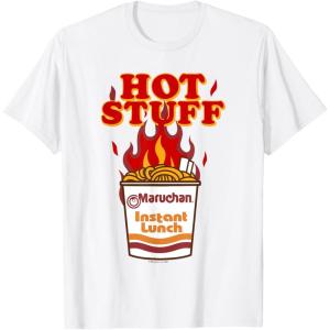 image:imageMaruchan Instant Lunch Hot Stuff Flaming Noodles Retro Shot TShirtWhite