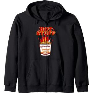 image:imageMaruchan Instant Lunch Hot Stuff Flaming Noodles Retro Shot Zip HoodieBlack
