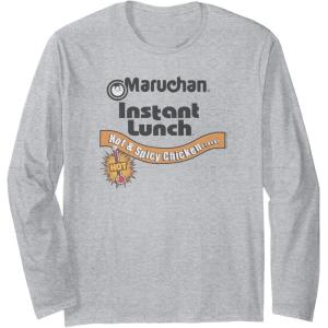 image:imageMaruchan Instant Lunch Hot amp Spicy Chicken Flavor Logo Long Sleeve TShirtHeather Grey