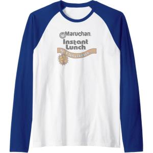 image:imageMaruchan Instant Lunch Hot amp Spicy Chicken Flavor Logo Raglan Baseball TeeRoyal BlueWhite