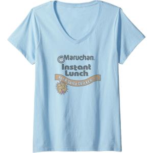 image:imageMaruchan Instant Lunch Hot amp Spicy Chicken Flavor Logo VNeck TShirtBaby Blue