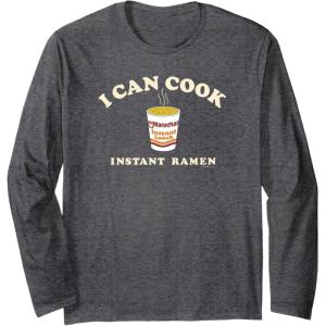 image:imageMaruchan Instant Lunch I Can Cook Instant Ramen Cup Logo Long Sleeve TShirtDark Heather Grey