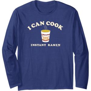 image:imageMaruchan Instant Lunch I Can Cook Instant Ramen Cup Logo Long Sleeve TShirtNavy Blue