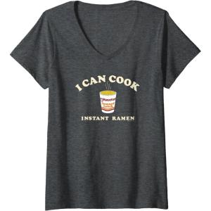 image:imageMaruchan Instant Lunch I Can Cook Instant Ramen Cup Logo VNeck TShirtDark Heather Grey
