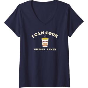 image:imageMaruchan Instant Lunch I Can Cook Instant Ramen Cup Logo VNeck TShirtNavy Blue