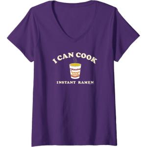 image:imageMaruchan Instant Lunch I Can Cook Instant Ramen Cup Logo VNeck TShirtPurple