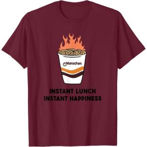 image:imageMaruchan Instant Lunch Instant Happiness Fiery Noodles TShirtBurgundy