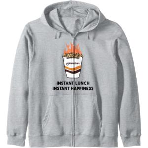 image:imageMaruchan Instant Lunch Instant Happiness Fiery Noodles Zip HoodieHeather Grey