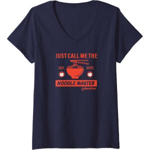 image:imageMaruchan Instant Lunch Just Call Me The Noodle Master VNeck TShirtNavy Blue