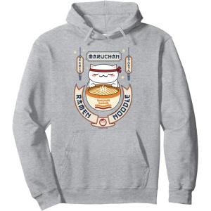 image:imageMaruchan Instant Lunch Kawaii Cat Ramen Noodle Bowl Pullover HoodieHeather Grey