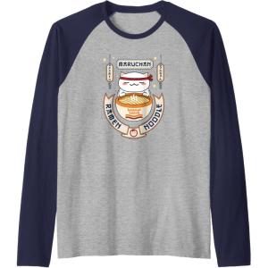 image:imageMaruchan Instant Lunch Kawaii Cat Ramen Noodle Bowl Raglan Baseball TeeNavy BlueAthletic Heather
