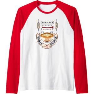image:imageMaruchan Instant Lunch Kawaii Cat Ramen Noodle Bowl Raglan Baseball TeeRedWhite