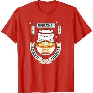 image:imageMaruchan Instant Lunch Kawaii Cat Ramen Noodle Bowl TShirtRed